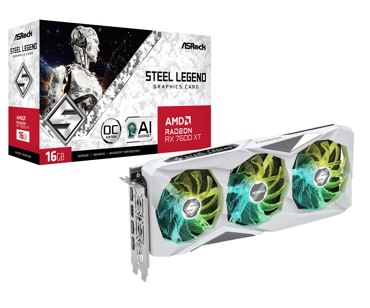 Radeon RX 7600 XT Steel Legend 16GB OC